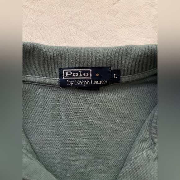 Vintage Ralph Lauren Men's Polo Green Shirt - Picture 5 of 6